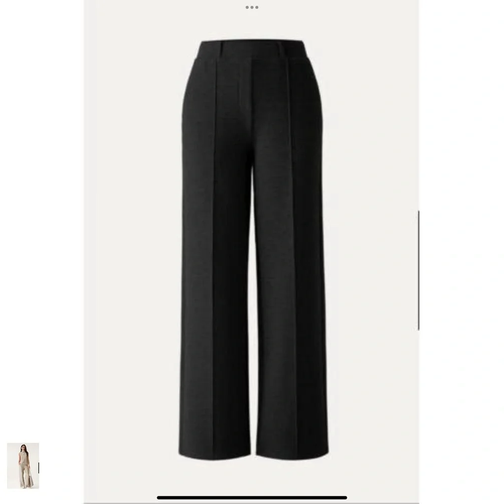 OGL FuzzLuxe High Waisted Straight Leg Pull On Pant Womens Size XL Black - Picture 1 of 4